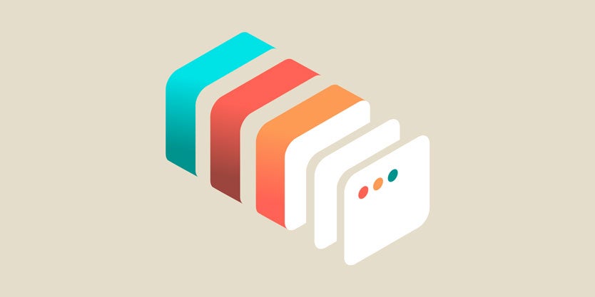 Illustration of layers of video being stacked together