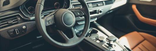 Modern car interior.