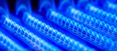 Gas furnace flames